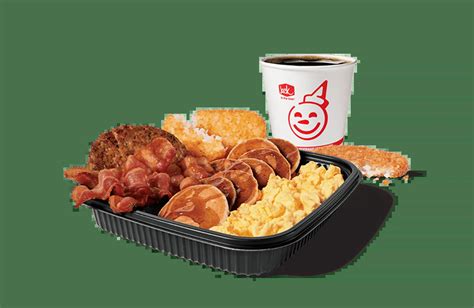 Jumbo Breakfast Platter w/ Bacon & Sausage Combo Price, Calories - JackintheBox Menu