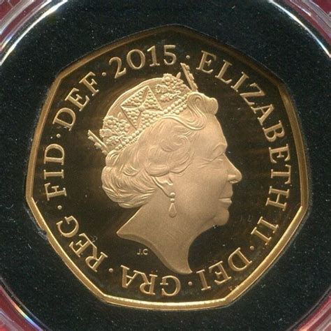 England Großbritannien United Kingdom 50 Pence Gold 2015 75th