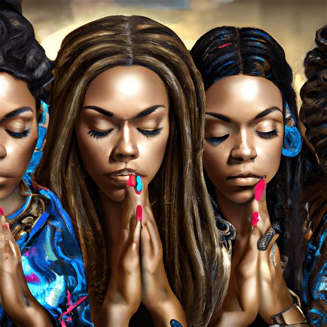 5 Hermosas Mujeres Africanas Rezando Creative Fabrica