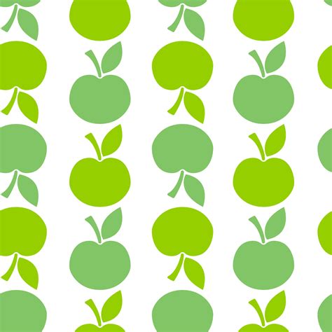 Apple Fruit Seamless Pattern Food Template For Background Textile