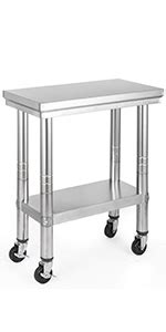 Mophorn Stainless Steel Work Table X X Inch Stage Adjustable