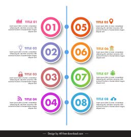 Steps Infographic Design Elements Vertical Symmetric Curves Geometry