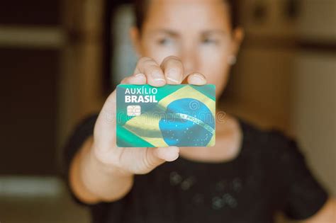 January 17 2024 Brazil a Woman Holding the AuxÃlio Brasil Card