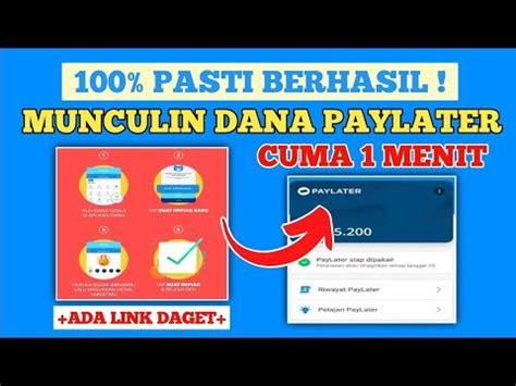 Cara Memunculkan Mengaktifkan Dana Paylater Cara Pinjam Saldo Dana