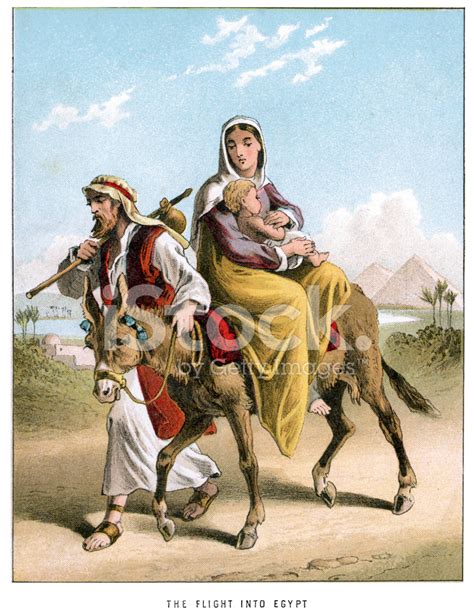 Joseph And Marys Flight Into Egypt Stock Photos
