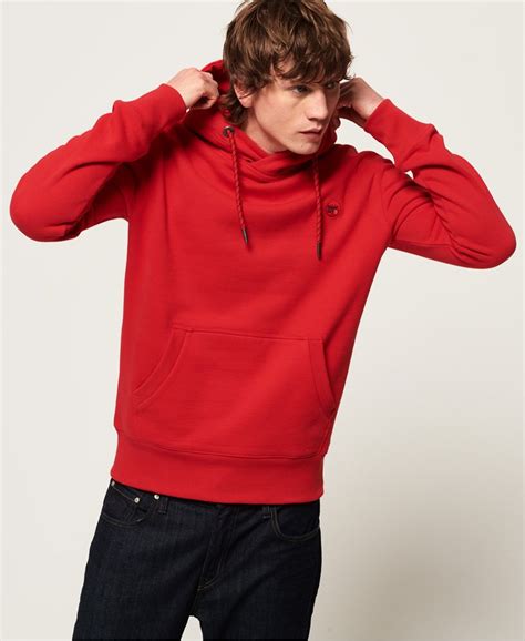 Mens Collective Hoodie In Rouge Red Superdry Uk