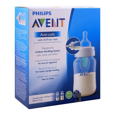 Order Avent Anti Colic With Airfree Vent Feeding Bottle 2 Pack 1m