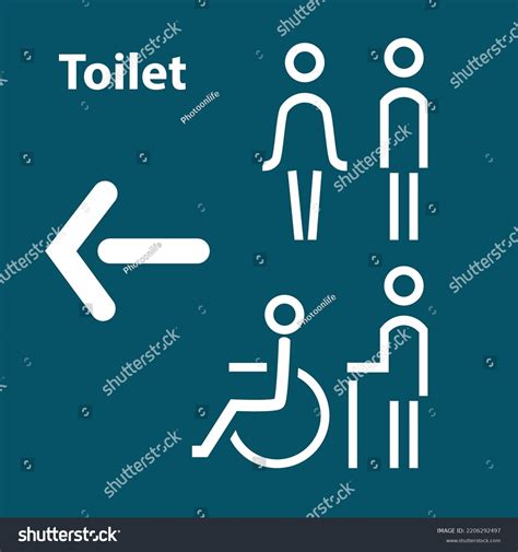 Simple Toilet Sign Vector Graphics Stock Vector (Royalty Free