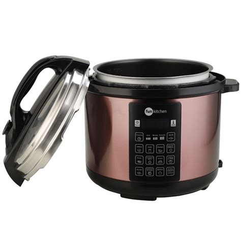 Panela de Pressão Elétrica Multifuncional Fun Kitchen 5L Timer Rosé