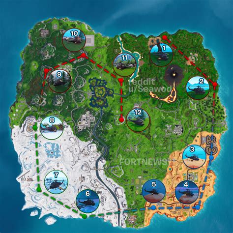 Here Is An Updated Map Of The Helicopter S Location In Fortnite And