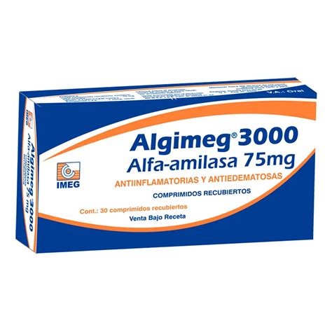 Algimeg Alfa Amilasa Cont 30 Comprimidos Recubiertos Punto Farma