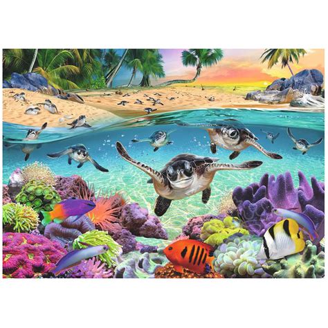 Ravensburger Race Of The Baby Sea Turtles Large Format Puzzle 500pcs