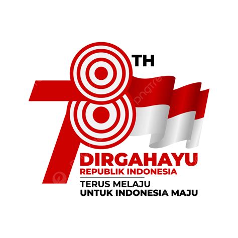 Hut Ri Th Logo With Indonesian Flag Vector Hut Ri Hut Ri