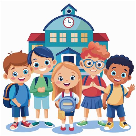 Premium Vector | Illustration of back to school cartoon characters