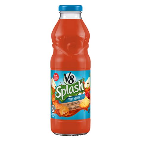 Jugo Natural Con Cóctel De Frutas V8 Splash Botella 473 Ml Metro