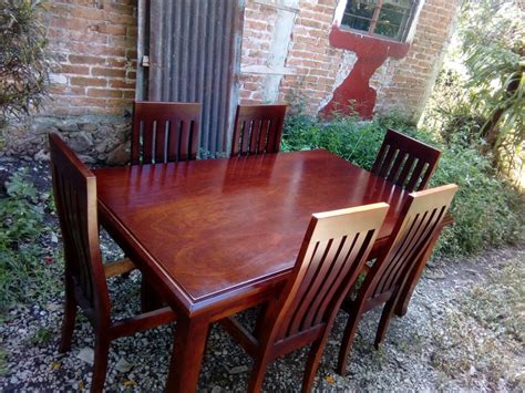 Moderno Y Elegante Comedor En Madera De Cedro 6 Sillas 1600000 En