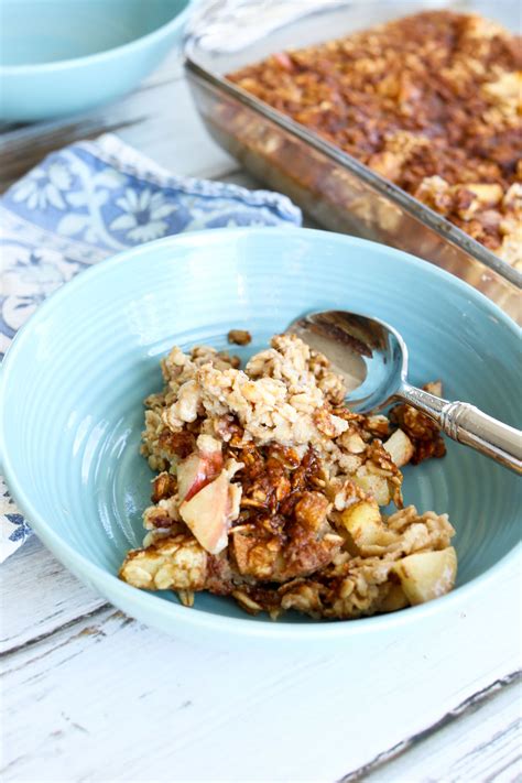 Apple Cinnamon Baked Oatmeal Happy Healthy Mama