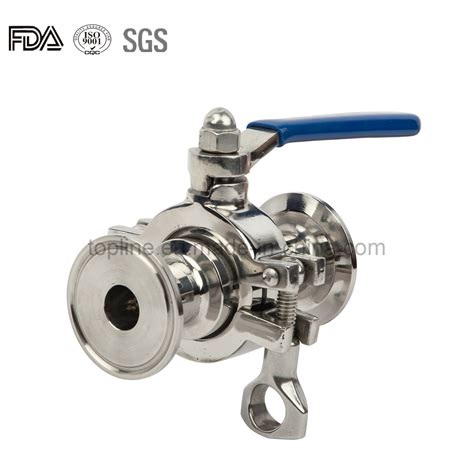 Sanitary Clamped Ball Valve Ss304 Ss316l Non Retention Ball Valve China 3 Way Ball Valve And