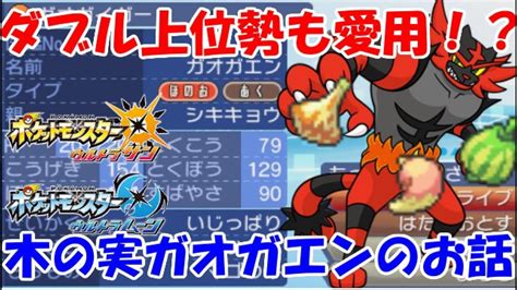 ポケモン ガオガエン 育成論 ダブル