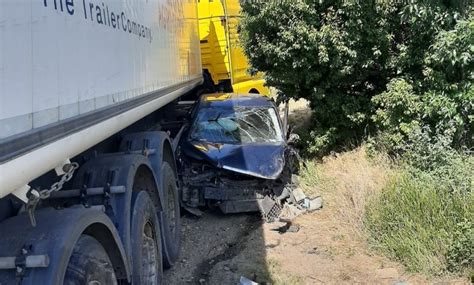 Accidentul DN 2E85 chiar la intrare în localitatea Căldărușanca Un