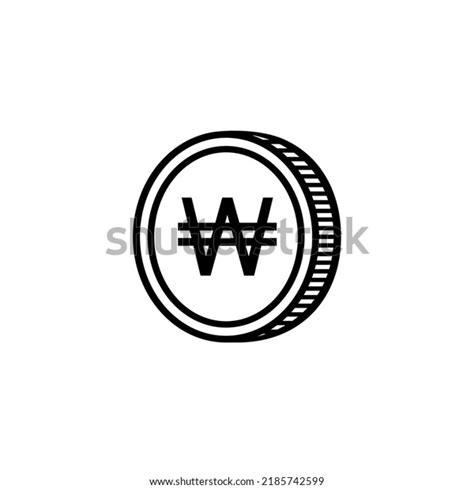 South Korea Currency Symbol South Korean Stock Vector (Royalty Free ...