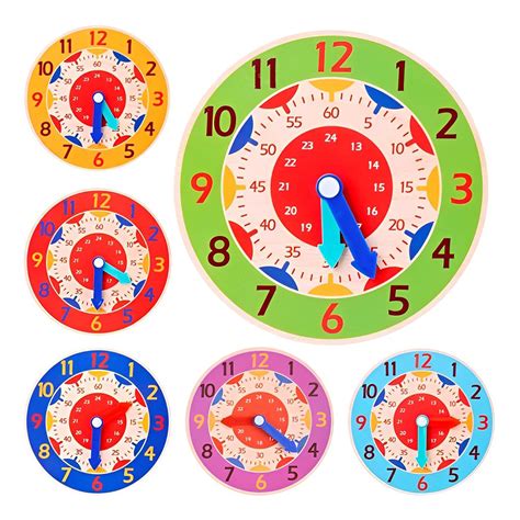 Children Montessori Wooden Clock Montessori Kids Early Learning