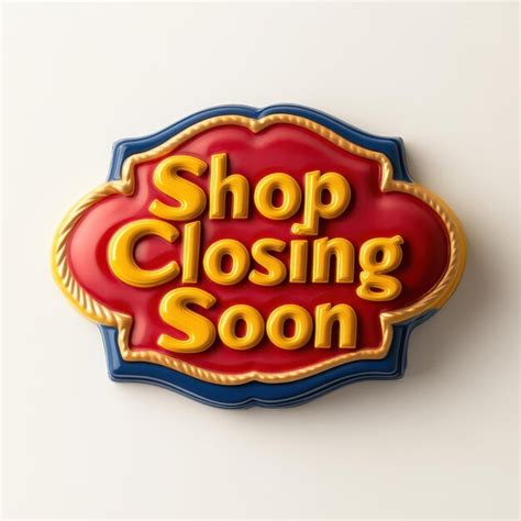 Vibrant Shop Closing Soon Banner With Bold Modern Font And Bright