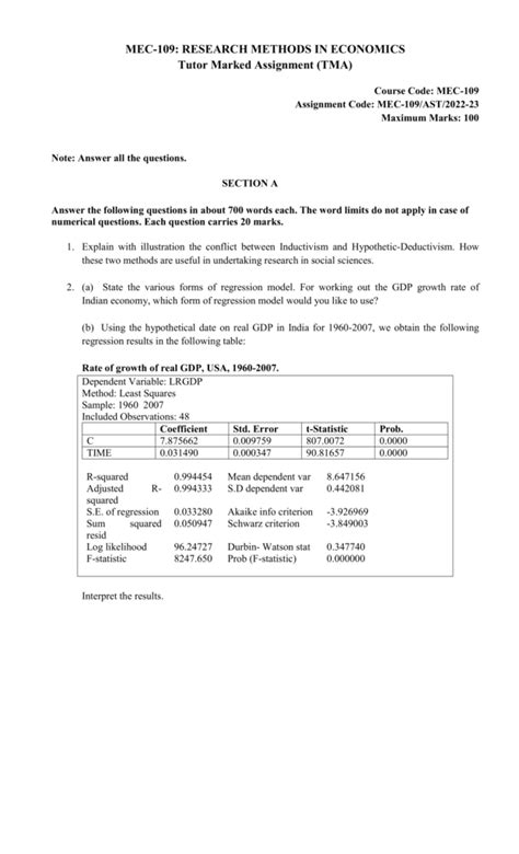 Ignou Mec Solved Assignment English Medium