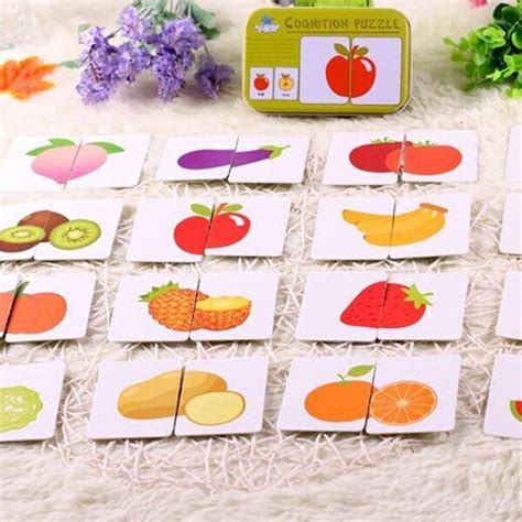 Baby Baby Pcs Flash Card Jigsaw Cognitie Puzzel Vicedeal