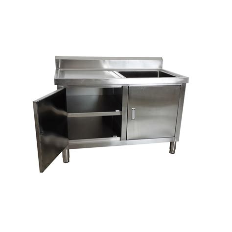 Guanbai Oem Wholesale Stainless Steel Prep Sink Table Cabinet For Hotel