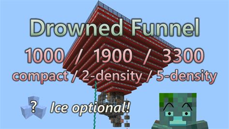 Drowned Funnel Scalable Drowned Farm For Minecraft Bedrock Edition