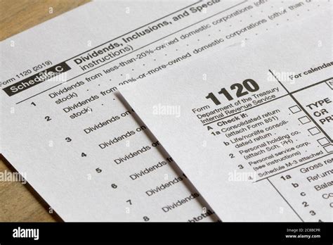 Form 1120, U.S. Corporation Income Tax Return Stock Photo - Alamy