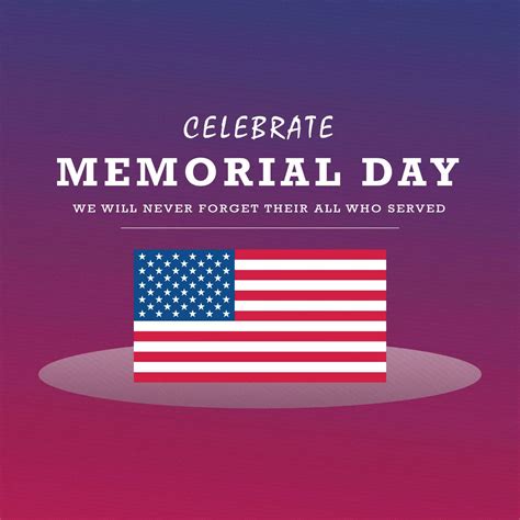 Happy Memorial Day Background Design Free Vector National American