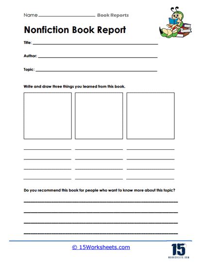 Book Reports Worksheets Worksheets