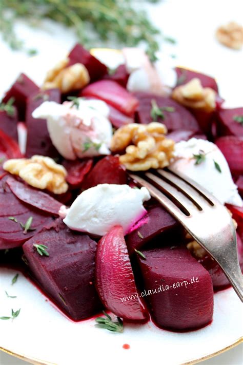 Rote Bete Salat Mit Ziegenfrischk Se Claudia Earp Rote Bete Salat