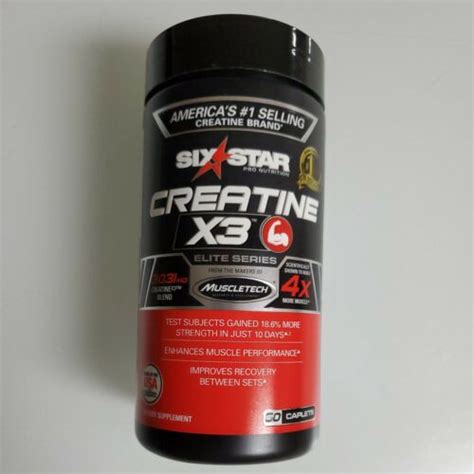 Six Star Elite Series Creatine X3 Micronized Creatine Muscle Builder 60 Pills Ebay