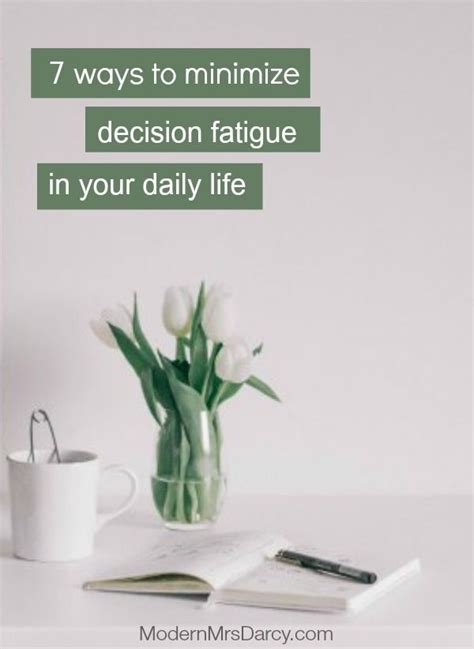 Ways I M Minimizing Decision Fatigue In My Daily Life Decision