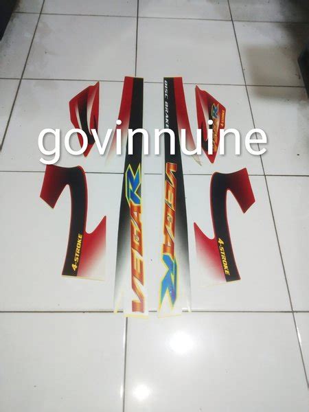 Jual Striping Stiker Sticker Lis Yamaha Vega R 2003 Merah Putih Ori