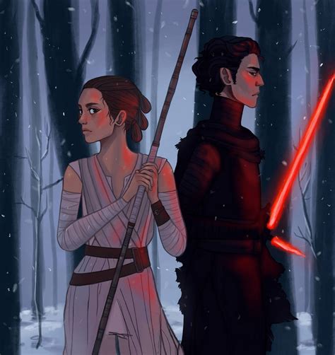 Kylo Ren and Rey by Mellobird on DeviantArt