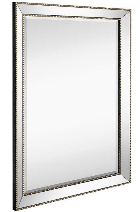 Hamilton Hills Rectangular Beveled Mirror Large Framed Wall Mirror With Angled Frame And