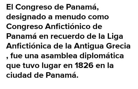 Nación que asistió al congreso de 1826 como consultor y oyente