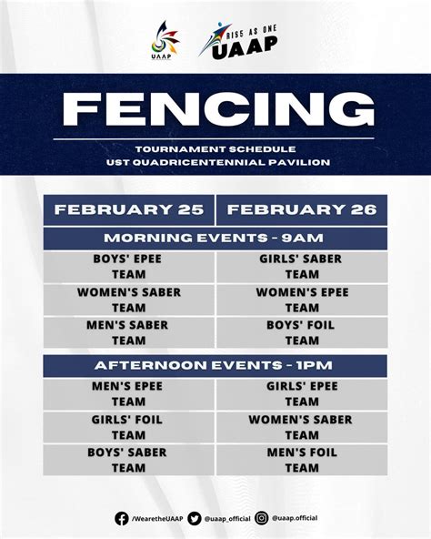 The UAAP On Twitter UAAPSeason85 Fencing Tournament Starts Tomorrow