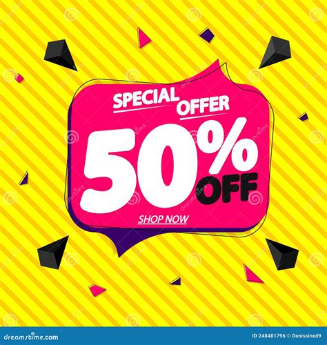 Sale 50 Off Poster Design Template Promotion Banner For Shop Or