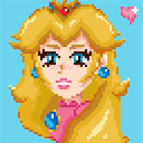 Princess Peach pixel art by cordleia on Newgrounds