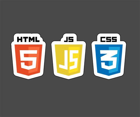 Html Css Js Sticker Logo Laptop Tablet Phone Coder Pack Vinyl