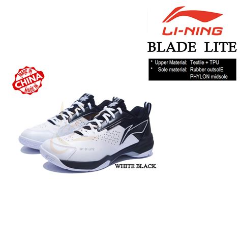 Jual Sepatu Badminton Lining Blade Lite Ayzt005 Lining Ayzt 005 Wh Bk Shopee Indonesia