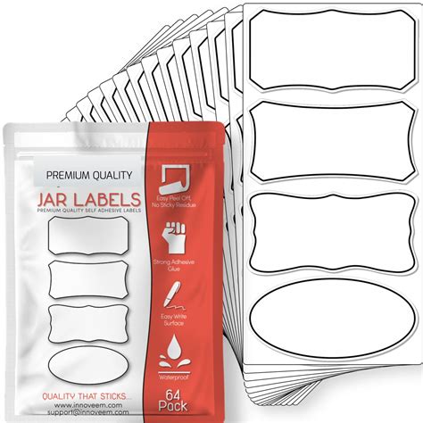 Buy Innoveem Labels For Jars Self Adhesive Jar Stickers That Easily