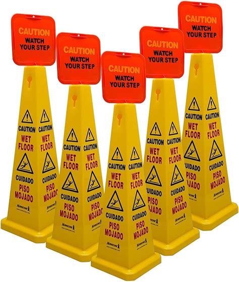 Amazon Safety Cone 5 Pack 36 Four Sided Yellow Caution Wet