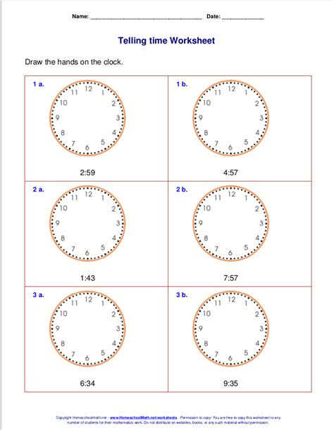 3rd Grade Clock Worksheets