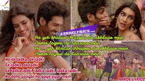 Poster Lagwa Do Song Lyrics From Luka Chuppi (2019) | Hindi Movie